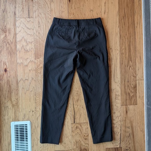 Black Wool Pants Banana Republic Mid Rise Lined 0 Petite - Picture 2 of 10